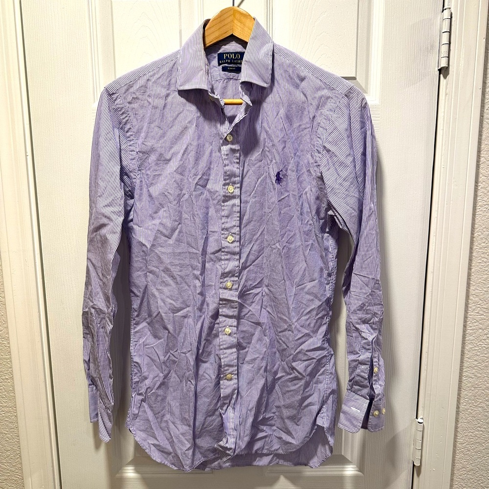 Ralph Lauren Button Down Dress Shirt - Size Small 14.5 32/33 - Slim Fit